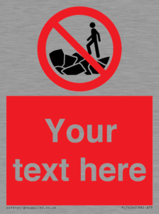 Custom No climbing on rocks